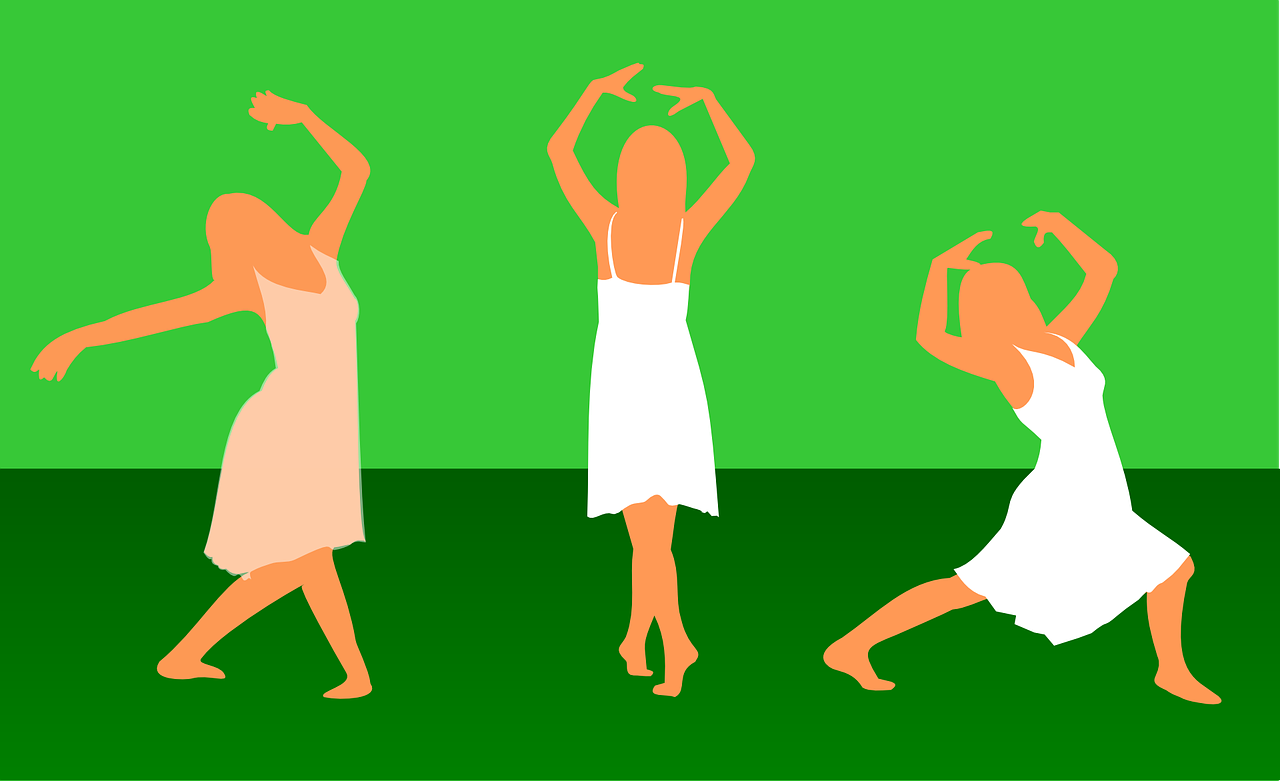 Illustration montrant une femme en train de danser